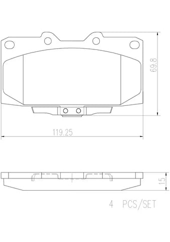 BREMBO P56034N DISC BRAKE PAD SET