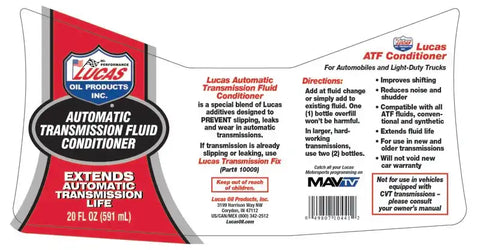 LUCAS OIL 10441 AUTO TRANS ADDITIVE