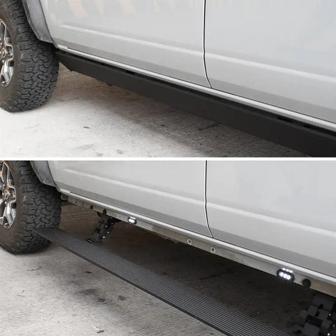 Go Rhino 20443273PC Running Board E-Board E1 Textured Black Aluminum Lighted Roc