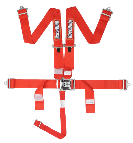 L & L 5PT HARNESS SET RED