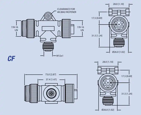 MARETRON NM-CF-NF MINI TEE W/ MICRO CENTER TAP