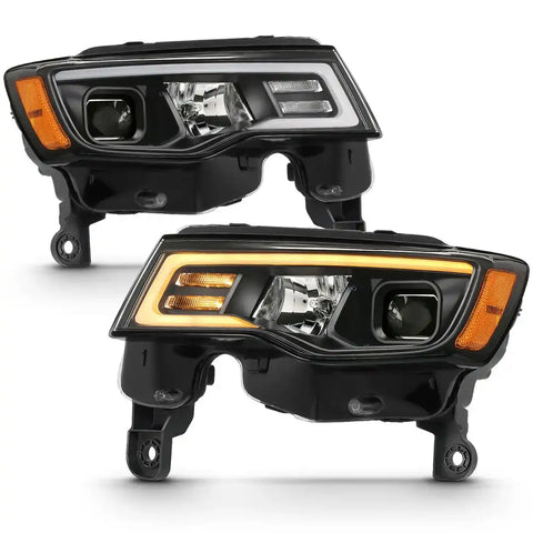 ANZO USA 111418 Headlight Assembly Halogen Bulb Projector Beam With Switchback Dayt