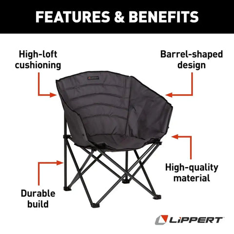 LIPPERT CAMPFIRE PADDED BARREL CHAI