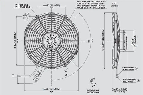 HOLLEY 30102029 12.0 INCH HIGH PERF FAN/P