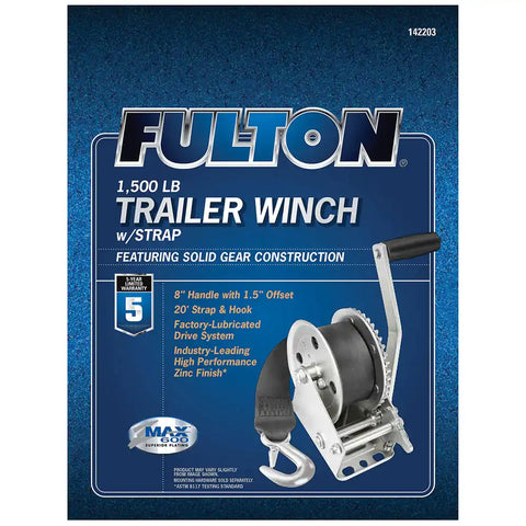 WINCH  1500 LBS.  SINGLE-SPEED W/20
