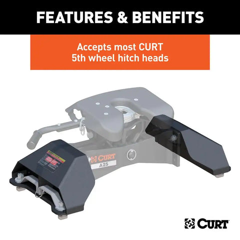 CURT 16017 Puck System 5th Wheel Legs, Select Ford F-250, F-350, F-450, 8' Bed, 24K