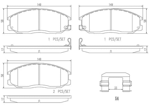 DISC BRAKE PAD SET