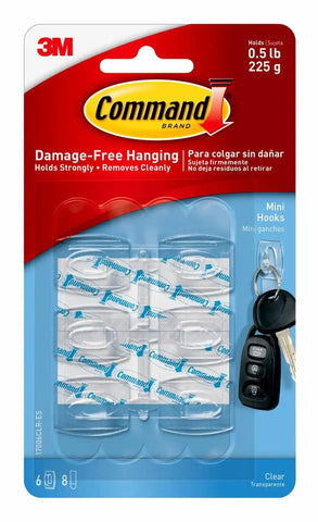 COMMAND  MINI CLEAR HOOKS