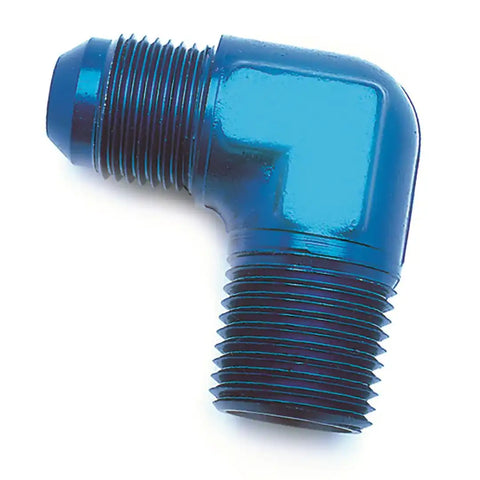 -6AN X 3/8NPTF 90  BLU ELBOW