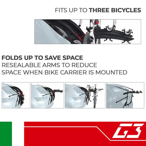 G3 S.P.A 23.201 TRUNK BIKE RACK PREMIUM