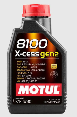 MOTUL USA 110904 8100 X-CESS GEN2 5W-40 12X1L US