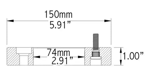 WHL ADPTR4X4.25/4.50TO4X100  1'THK