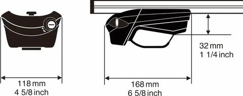 INNO RACKS XS150 AERO BSE THR STAY FOR RAISED RAIL