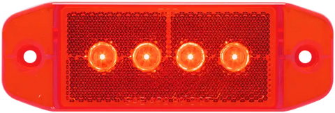 OPTRONICS MCL76RB LED MARK LIGHT W/REFLEX;RED