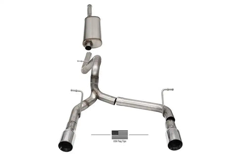 CORSA EXHST 21124USA CORSA 18-21 JEEP WRANGLER JLU 3.6L