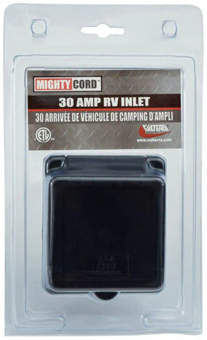 30A INLET  BLACK  CARDED