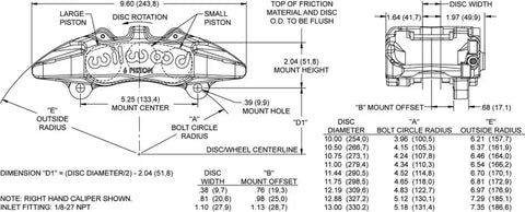 CALIPER DP6 1.62/1.38/1.38 .810 ROT
