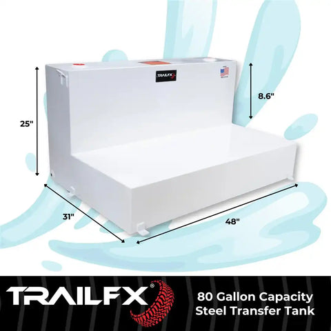 80 GAL WHITE STEEL L TANK