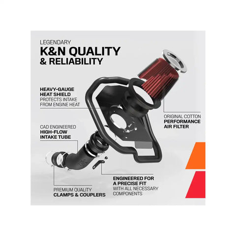 K&N FILTER 63-1590 PERFORMANCE AIR INTAKE SYSTEM