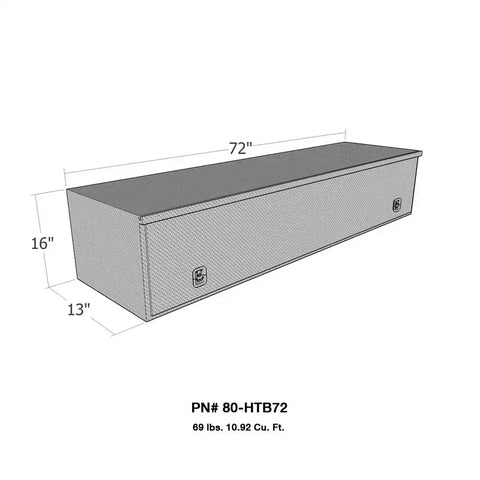 Westin 80-HTB72 - Brute HD TopSider Tool Box Polished Aluminum L 72 in. x W 13 H 16