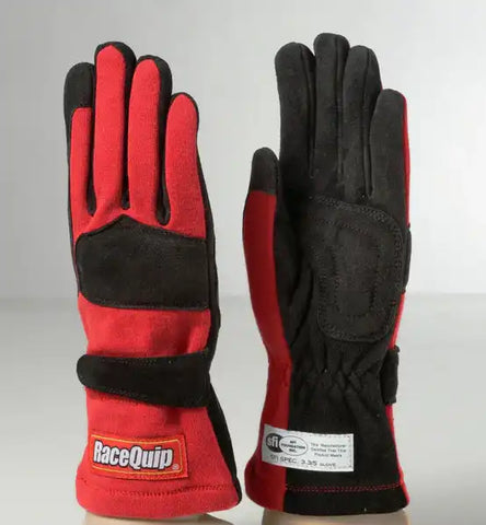 2-LYR SFI-5 GLOVE LRG RED