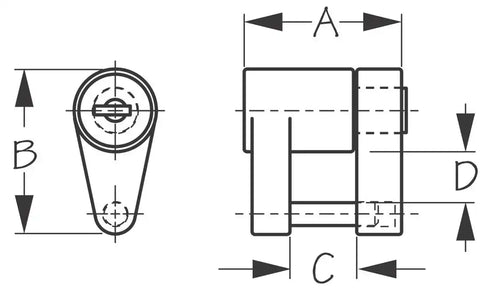 SEA DOG 751030-1 BRASS PLATED ZINC COUPLER LOCK
