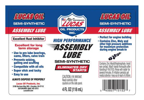 LUCAS OIL 10152 ASSEMBLY LUBE/12X1/4 OUNC