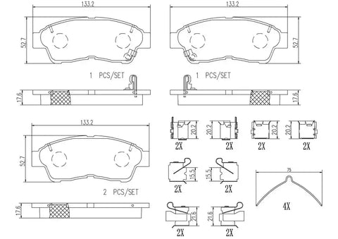 DISC BRAKE PAD SET
