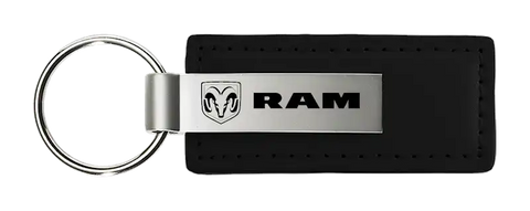 RAM BLACK LEATHER KEY FOB