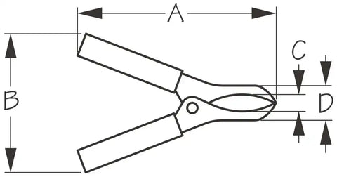 SEA DOG 426460-1 NICKEL PLATED BATTERY CLIPS -