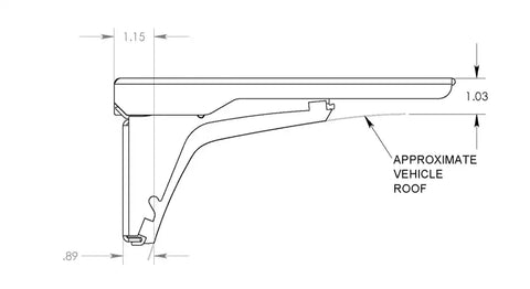 ACARI FLEET RTM-101-LP-C-FORD RTM101LPCFORD-ROOF TOP MT BRACKET