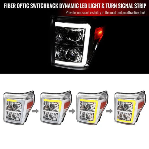 SPEC-D TUNIN 2LHP-F25011-SQ-RS PROJECTOR HEADLIGHTS WITH SEQUENTIA