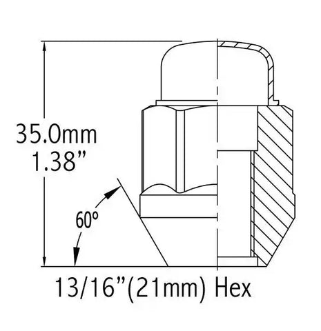 LUG-BLG 13/16-M12 1.25 5LG