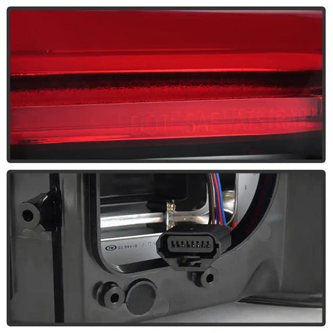 Spyder Automotive 5085320 Tail Light Assembly LED Clear/ Red Lens Bar Style Chrom