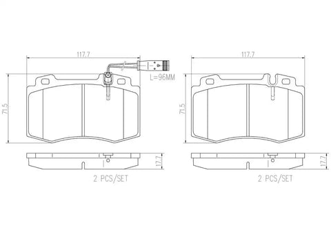 BREMBO P50041N DISC BRAKE PAD SET