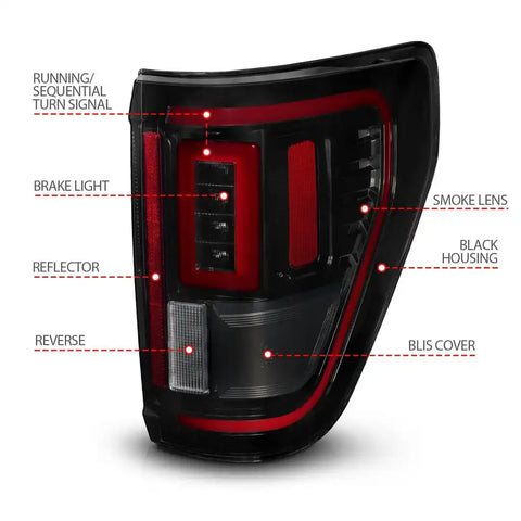 ANZO 311476 LED TAIL LIGHTS 21-23 FORD F150