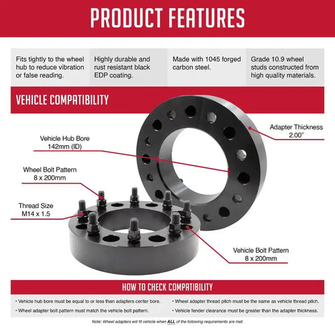 Coyote Wheel Accessories 8200-8200HS-E - STEEL 8X200 2.0 142 M14