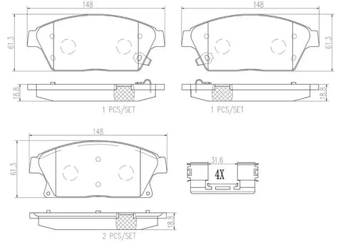 DISC BRAKE PAD SET