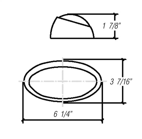 PORCH OVAL W/O SWITCH; BLACK BASE: