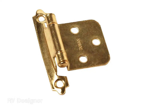 RV DESIGNER H237 2PK SELF CLOSING HINGE BR