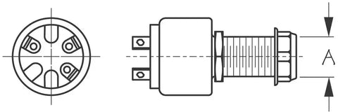 SEA DOG 420360-1 POLY 3-POSITION KEY SWTCH LONG
