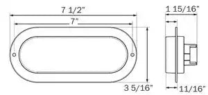 LED TAIL GLOLT; FLNGMNT; OVAL; PL3