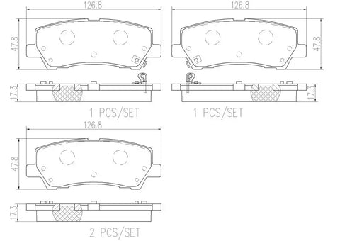BREMBO P24205N DISC BRAKE PAD SET