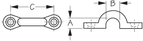 SEA DOG 081270-1 BRASS PAD EYE - 5/16'