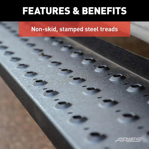 ARIES 20555563 RIDGESTEP 6-1/2' X 85' BLACK STEEL
