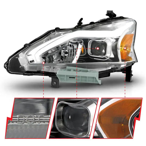 ANZO 121570 PROJECTOR HEADLIGHTS W/ LIGHT BAR C
