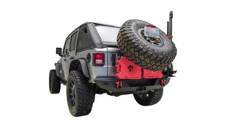 Paramount Automotive 81-20114 - 18-23 Jeep Wrangler JL Gen 3 Tire Carrier WITH Body Width Rear Bumper