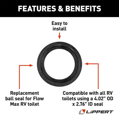 LIPPERT COMP 2023038024 HOSE TOILET FLUSH BALL SEAL KIT