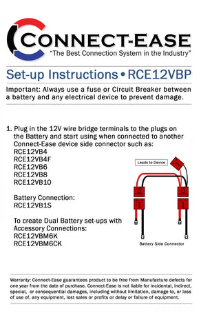 CONNECT EASE RCE12VBP 12 VOLT PARALLEL BATTERY