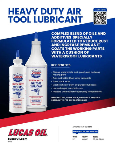 LUCAS OIL 10216 AIR TOOL LUBRICANT/12X1/P